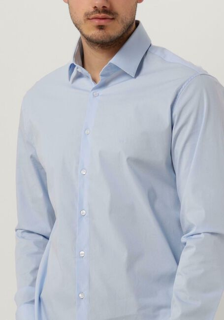 Lichtblauwe CALVIN KLEIN Klassiek overhemd POPLIN STRETCH SLIM SHIRT - large