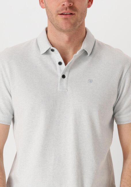 Lichtblauwe CAST IRON Polo SHORT SLEEVE POLO POPCORN JERSEY MELANGE - large