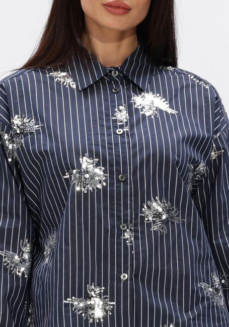 Blauwe NUKUS  TESSA BLOUSE PAILLET - large