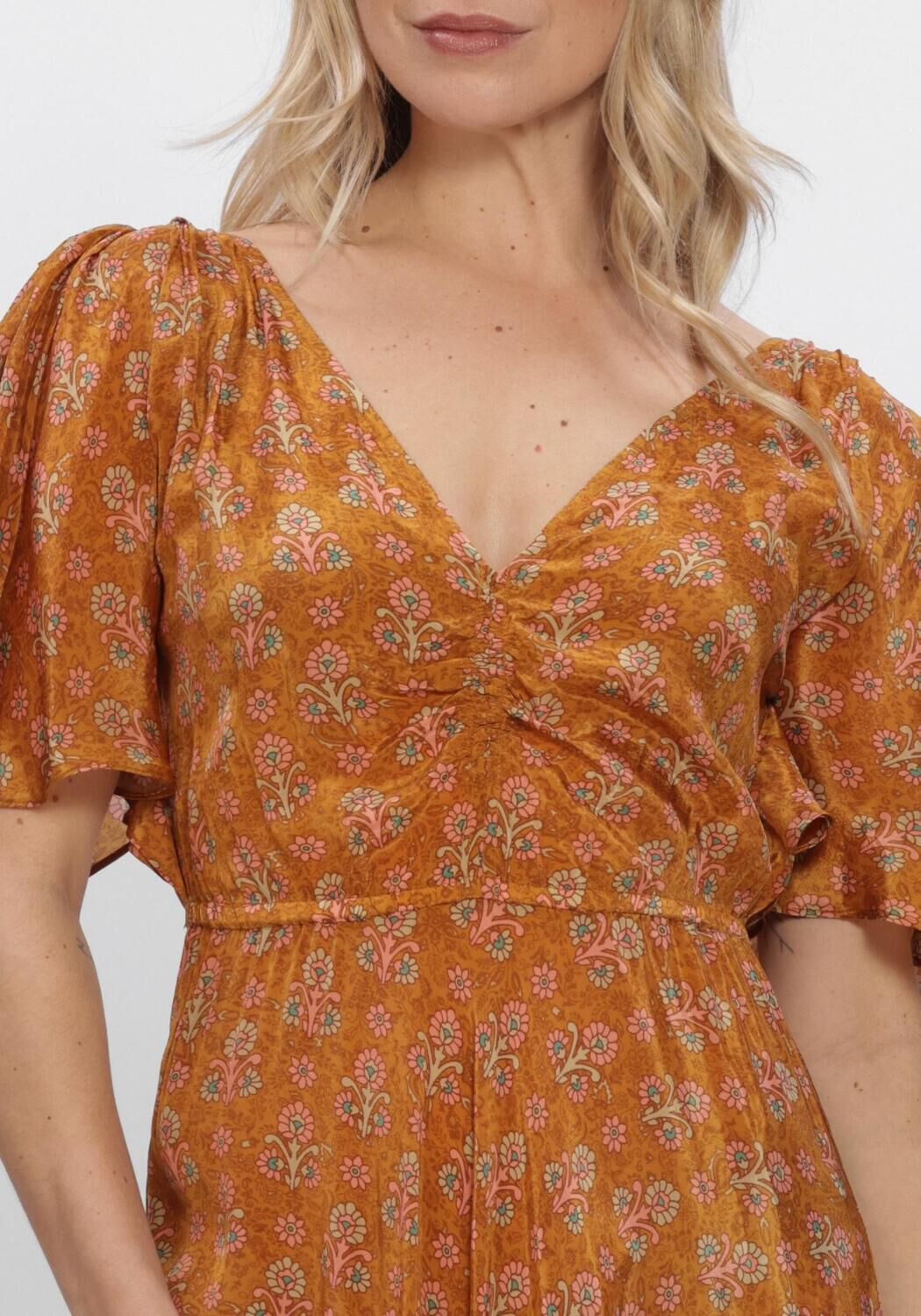 Oranje MES DEMOISELLES Maxi jurk REBECCA - large