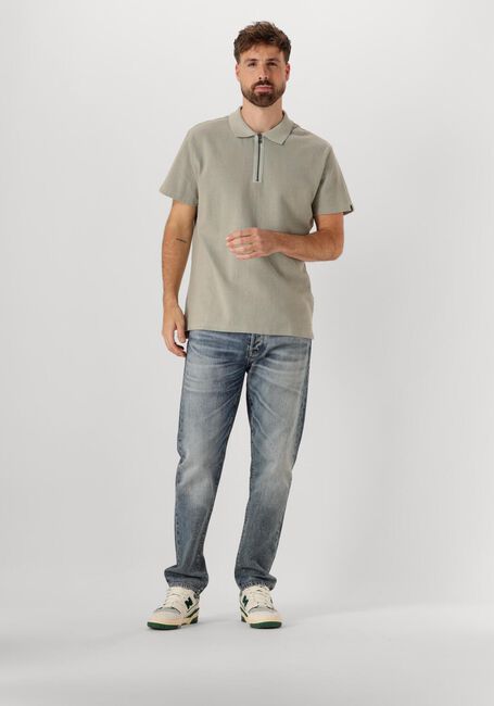 Groene BUTCHER OF BLUE Polo ADRIEN LOOSE ZIP POLO - large