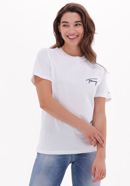 TOMMY JEANS T-shirt TJW RLXD TOMMY SIGNATURE SS en blanc - large