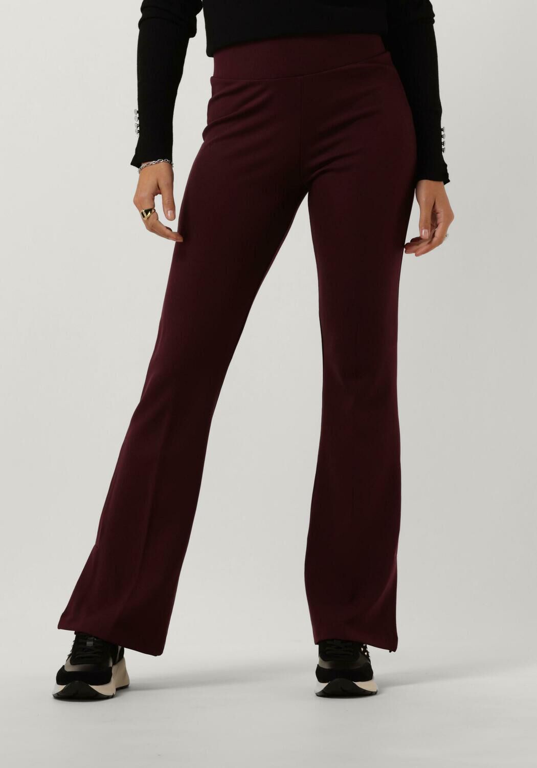 Pantalon évasé sales rouge