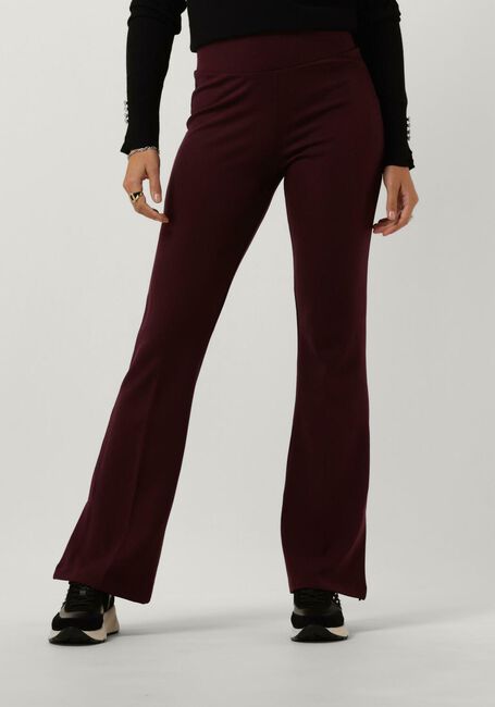 JANSEN AMSTERDAM Pantalon évasé HV407 FLAIRED LEGGING en rouge - large