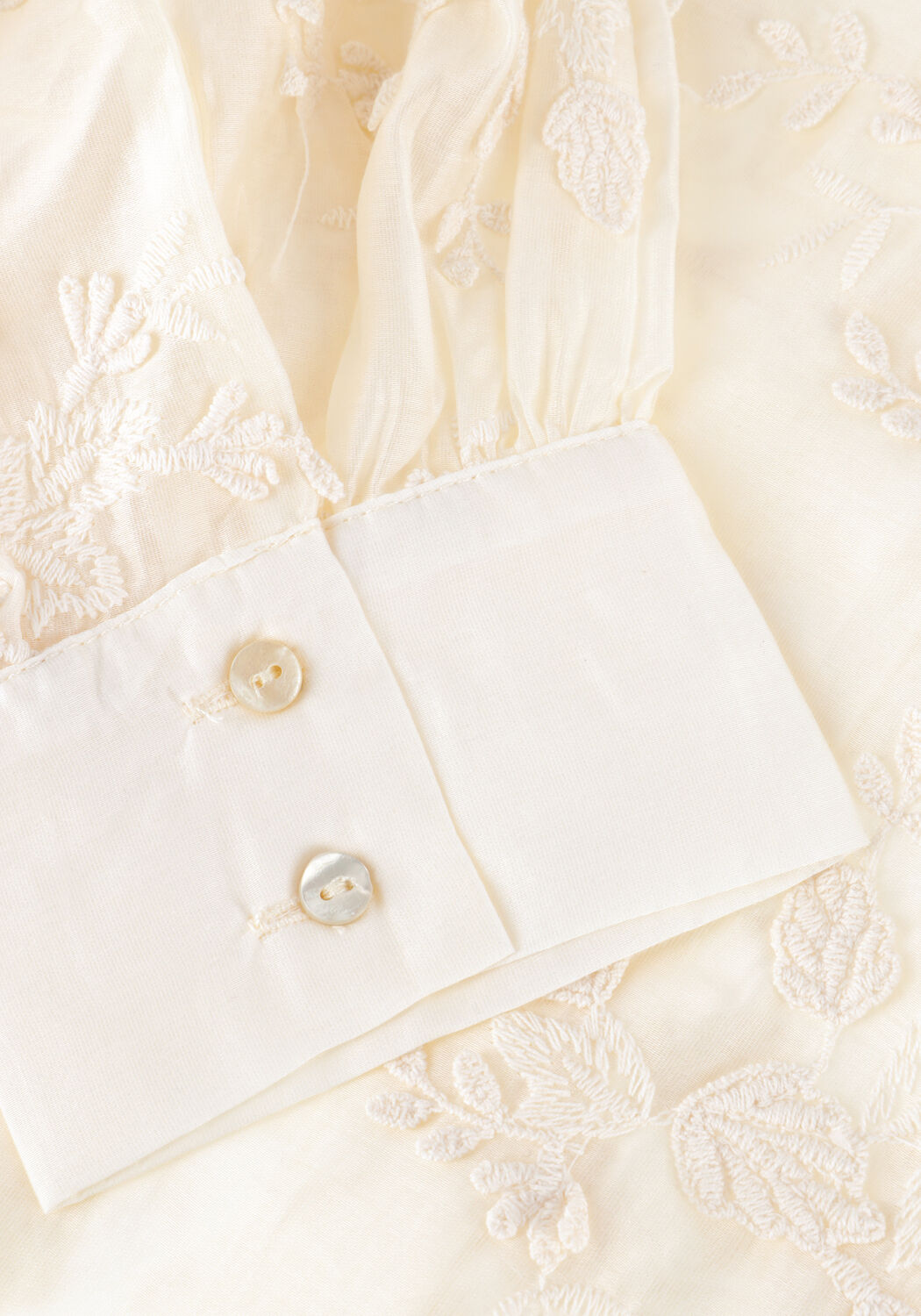 Witte SUMMUM  BLOUSE FLOWER LACE - large