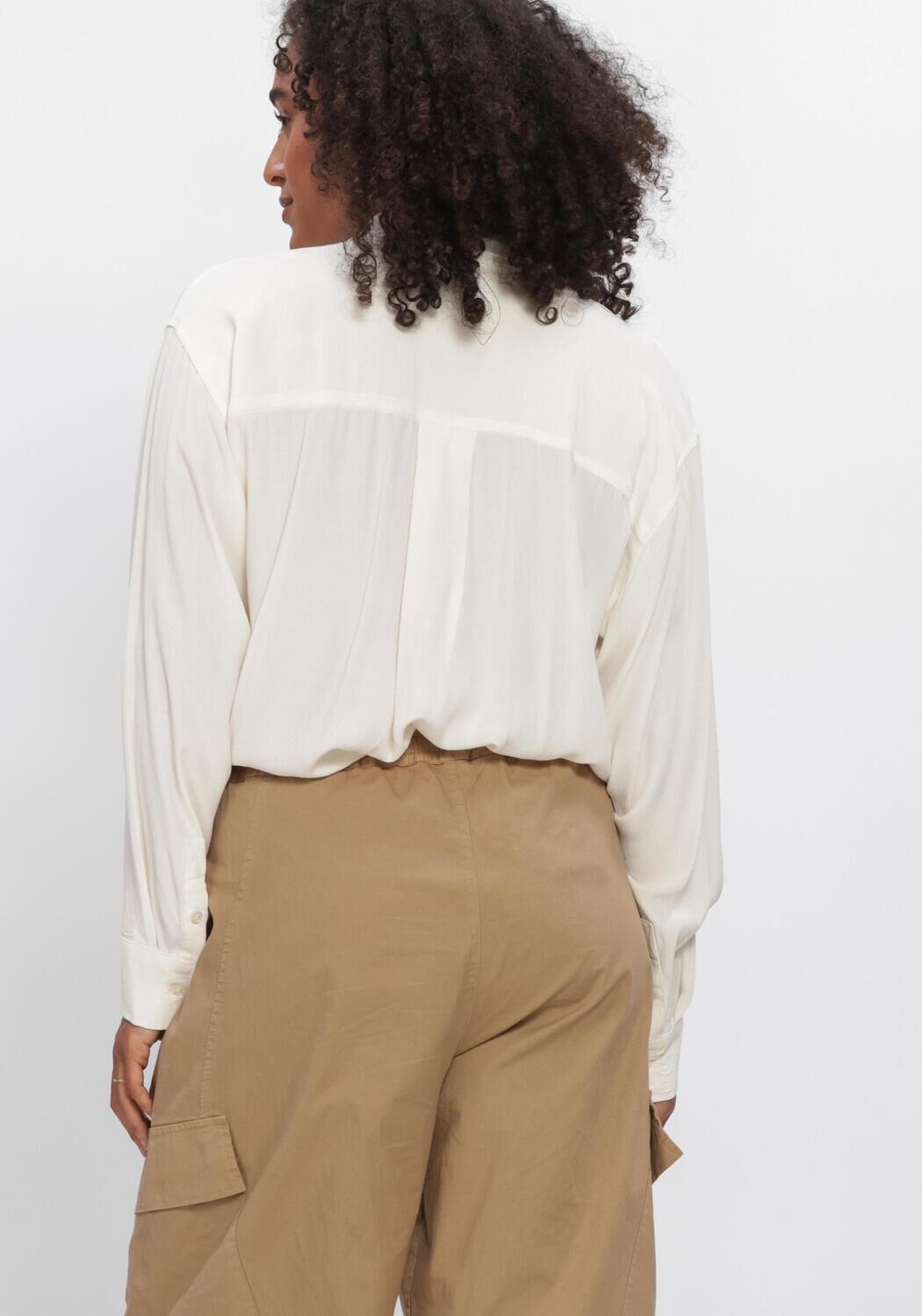 Gebroken wit BY-BAR  KRIS VISCOSE BLOUSE - large