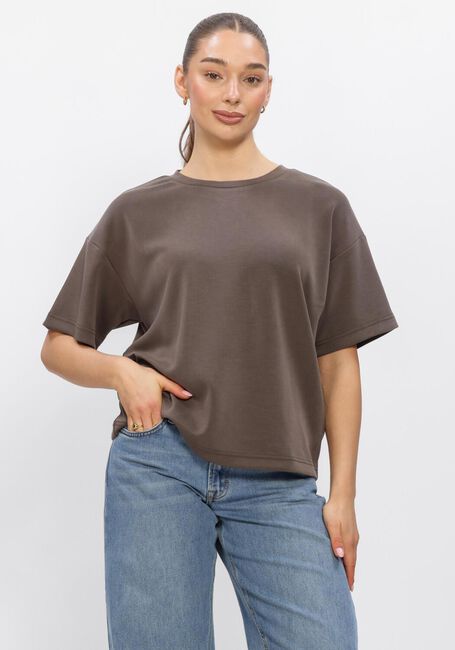 MY ESSENTIAL WARDROBE T-shirt HELLEMW EMB BOXY TEE en marron - large