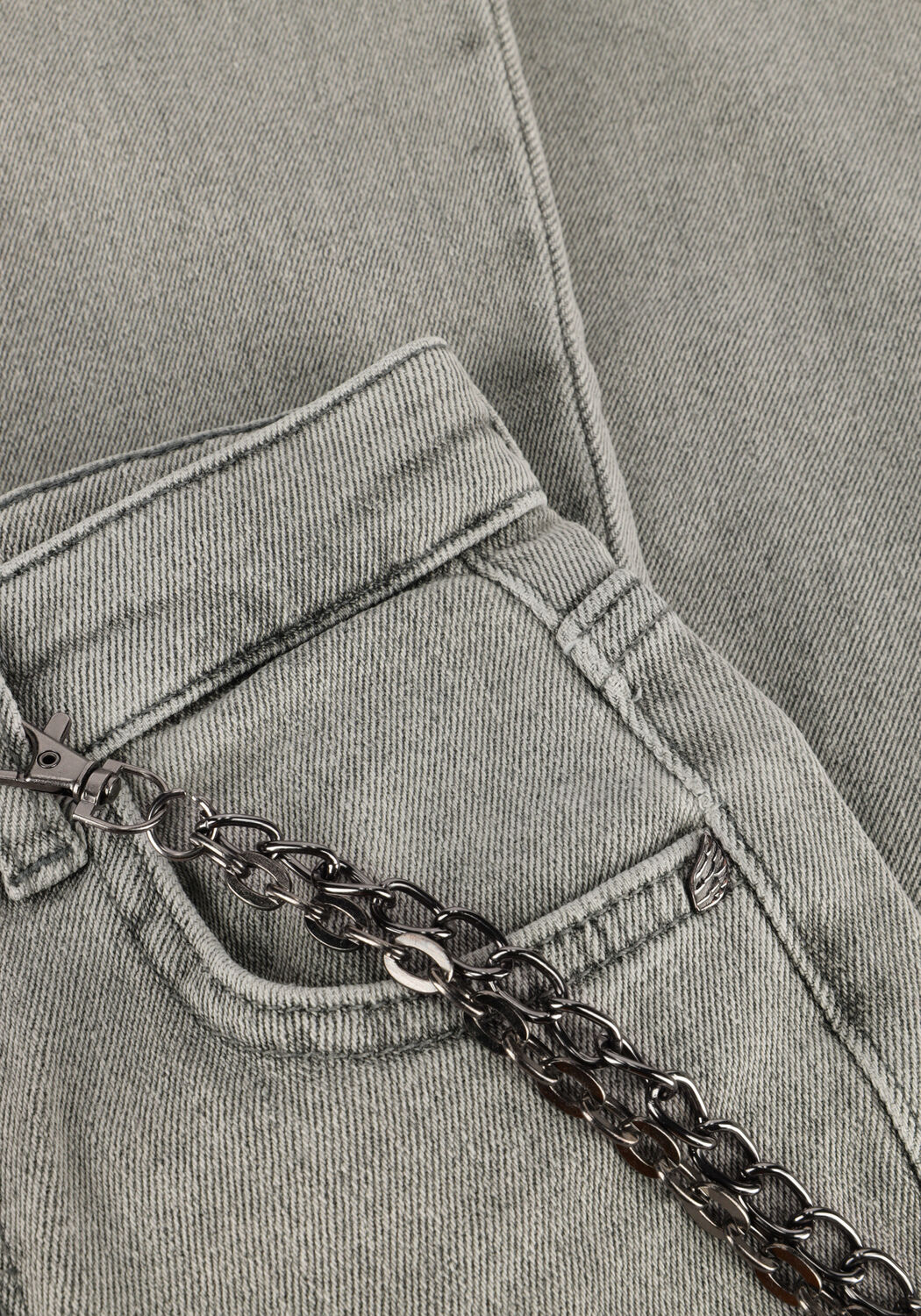 FRANKIE & LIBERTY Wide jeans ATTITUDE WIDE LEG Gris clair - large