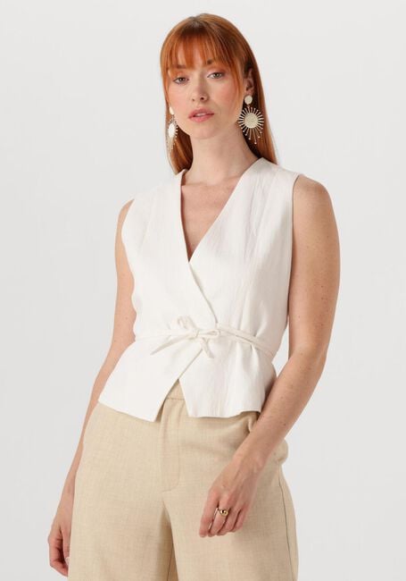NEO NOIR Gilet SAMARA RAMIE WAISTCOAT en blanc - large