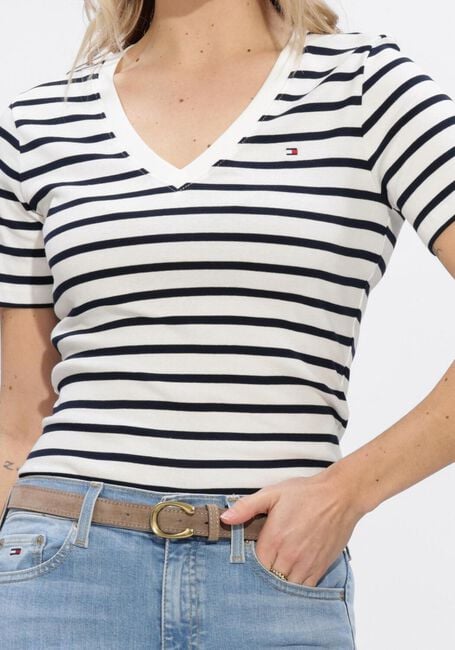 TOMMY HILFIGER T-shirt SLIM CODY V-NK en blanc - large