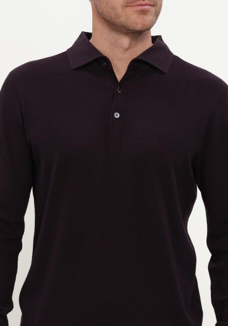 STEFANO LAURAN Pull POLO BUTTON COTTON Bordeaux - large