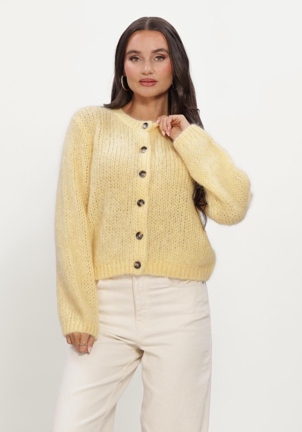 INWEAR Pull JETRAIW CARDIGAN en jaune - large