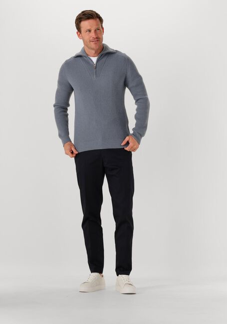 Grijze PROFUOMO Trui PULLOVER HALF ZIP - large
