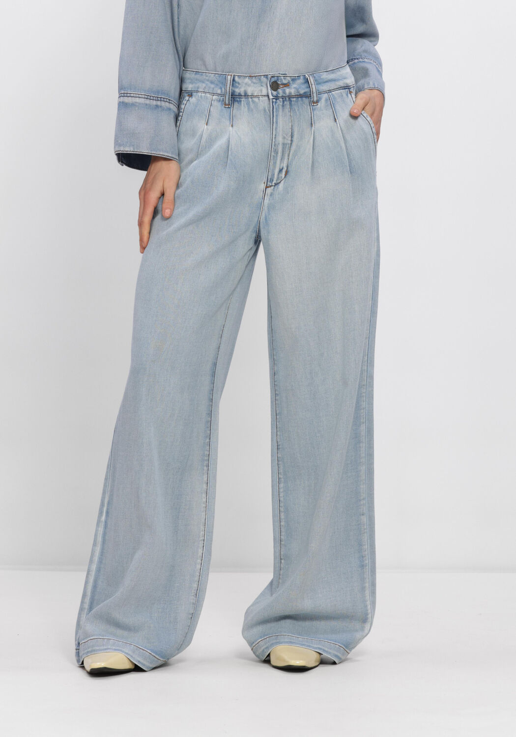 MY ESSENTIAL WARDROBE Wide jeans MWZITO 171 HIGH WIDE PANT en bleu - large