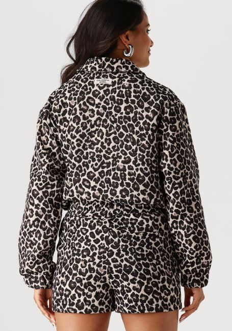 COLOURFUL REBEL Jack BENTE LEOPARD JACQUARD BOMBER JACKET en marron - large