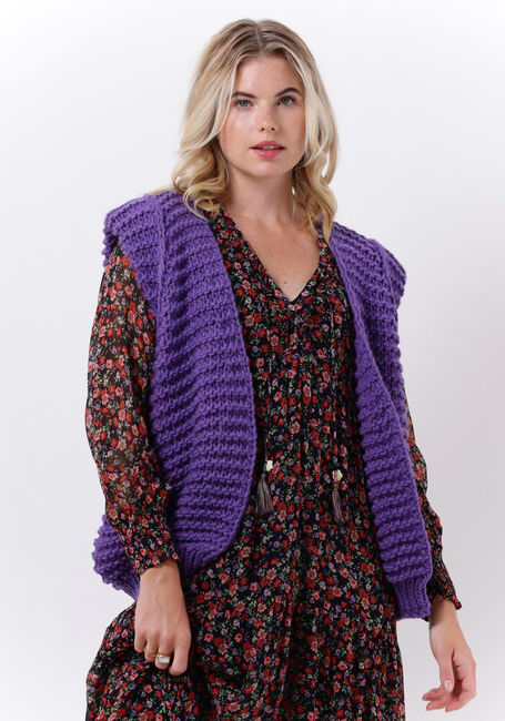 Paarse NOTRE-V Gilet KNIT GILET - large