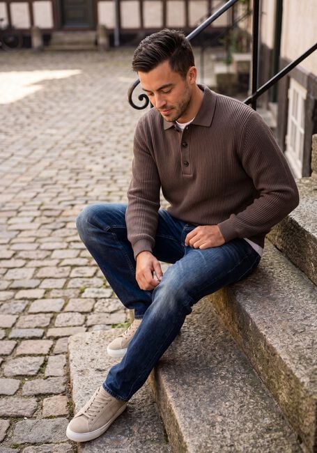 BUTCHER OF BLUE Polo GALWAY POLO LS en marron - large