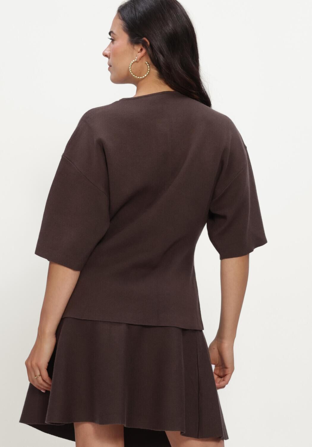 MSCH COPENHAGEN Pull MSCHMIRIELLE EAST 2/4 CARDIGAN en marron - large