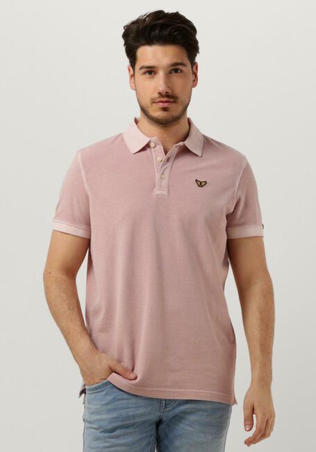 PME LEGEND Polo SHORT SLEEVE POLO GARMENT DYED PIQUE Rose clair - large
