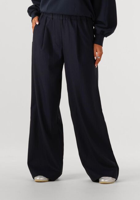 BY-BAR Pantalon large BENJI PINSTRIPE PANTS Bleu foncé - large