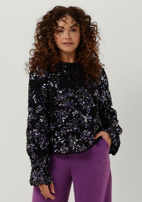 Donkerblauwe FABIENNE CHAPOT  SASSY SEQUIN TOP - large