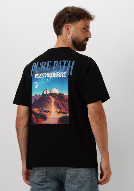 Zwarte PURE PATH T-shirt LOOSE FIT T-SHIRTS CREWNECK SS112 - large