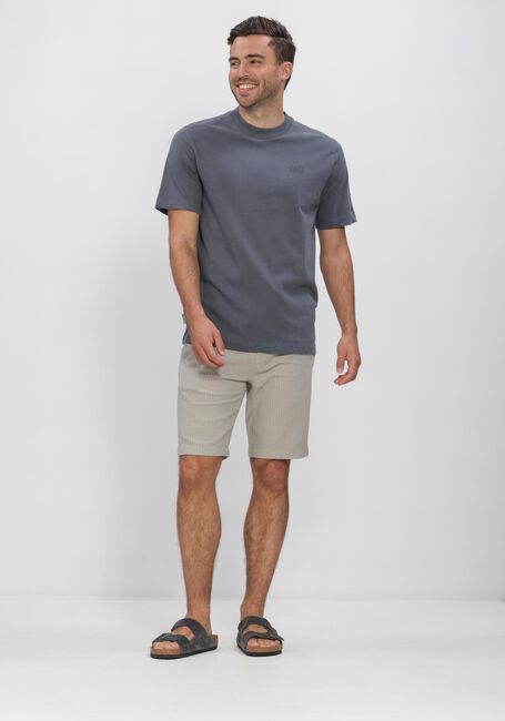 Donkergrijze CAST IRON T-shirt SHORT SLEEVE R-NECK REGULAR FIT SINGLE JERSEY - large