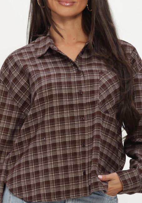 Bruine CATWALK JUNKIE  CHECK BLOUSE - large