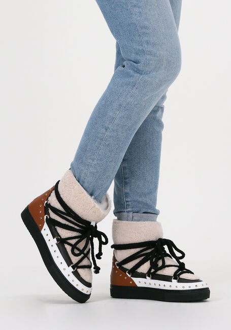 INUIKII Bottes fourrure CURLY ROCK en blanc - large