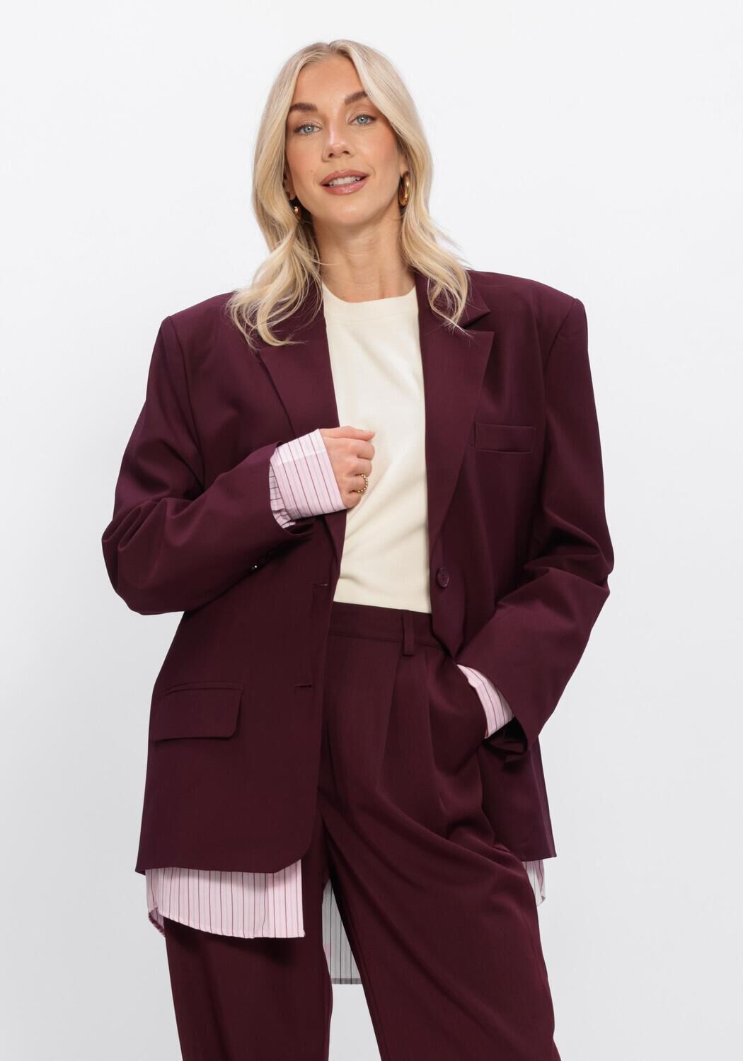 STUDIO AMAYA Blazer HAVEN BLAZER Bordeaux - large