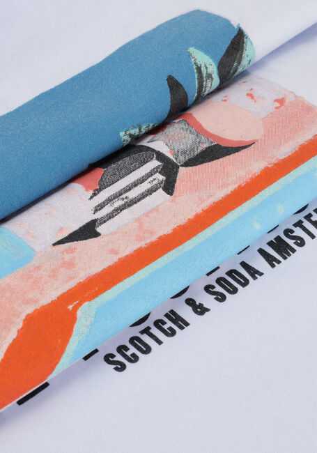 Grijze SCOTCH & SODA T-shirt REGULAR FIT SHORT SLEEVED WASHED ARTWORK - large