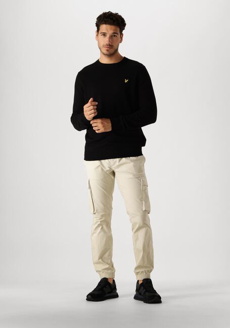 LYLE & SCOTT Pull COTTON MERINO CREW NECK JUMPER en noir - large