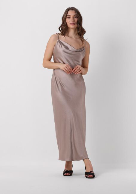 Taupe NOTRE-V Maxi jurk SATIN STRAP DRESS - large