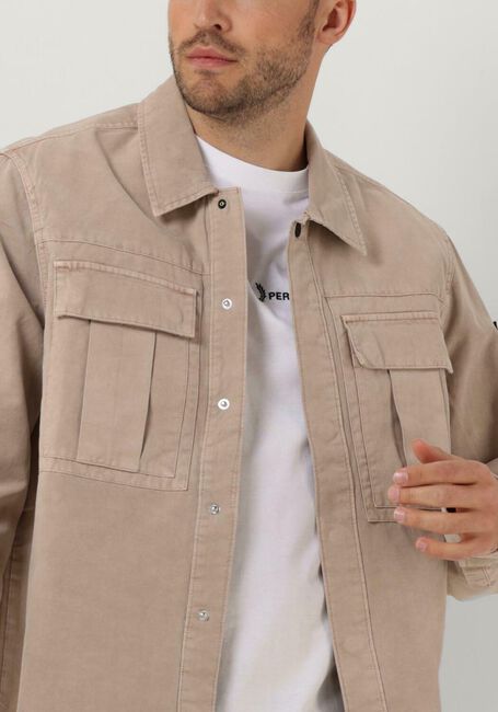 CALVIN KLEIN Surchemise MINERAL DYE UTILITY OVERSHIRT en beige - large