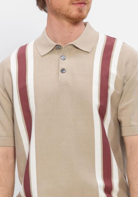JC RAGS Polo POLO SS ALVIE STRIPE en beige - large