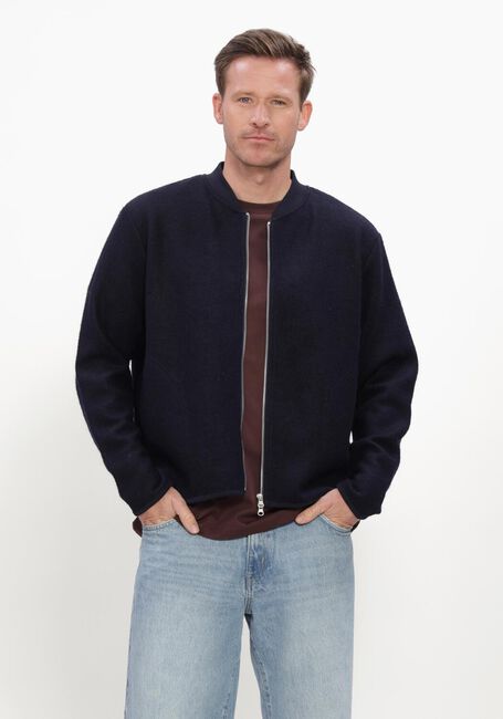 Bruine RESTER&Ouml;DS Trui RTLUKE BOILED WOOL JACKET - large
