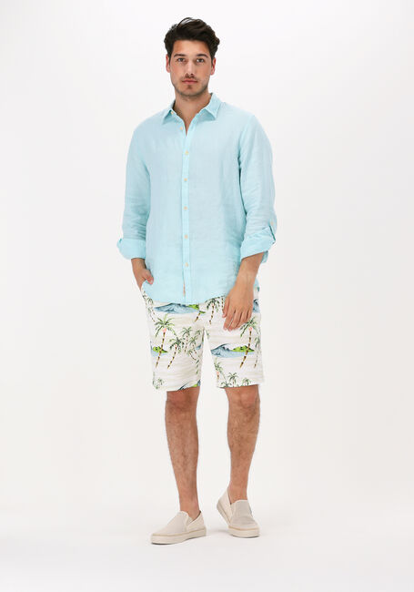 Lichtblauwe SCOTCH & SODA Casual overhemd REGULAR FIT GARMENT-DYED LINEN SHIRT - large