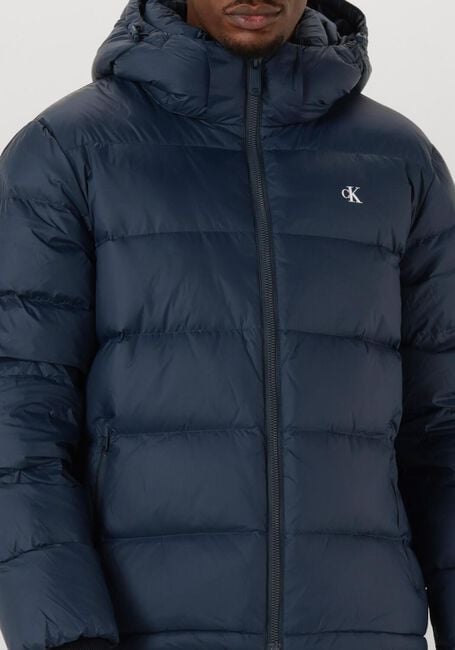 CALVIN KLEIN Veste matelassé LS NYLON ZIP OFF HOOD DOWN PURRFER en bleu - large
