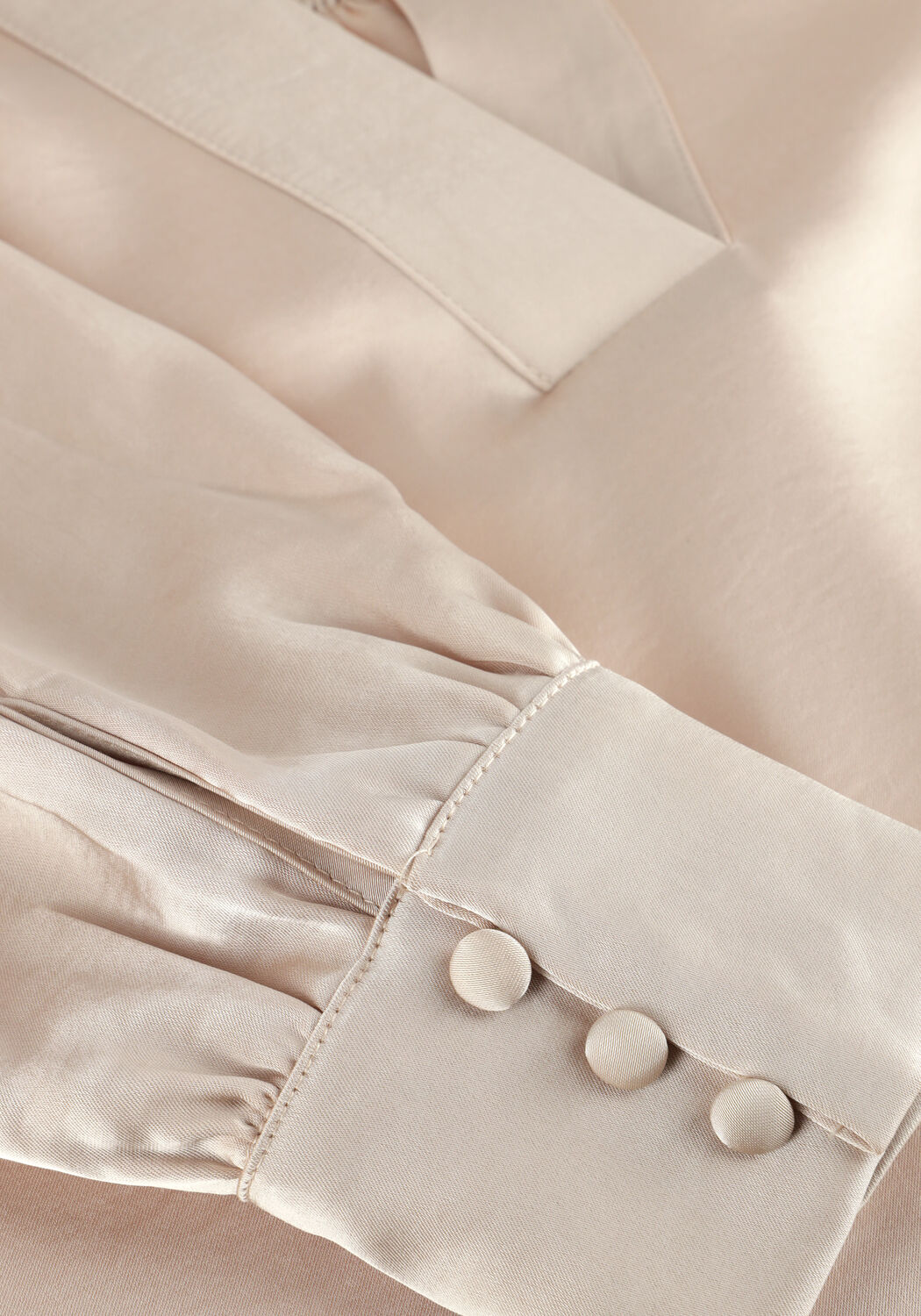 Creme NEO NOIR  ROSSLYN HEAVY SATEEN BLOUSE - large