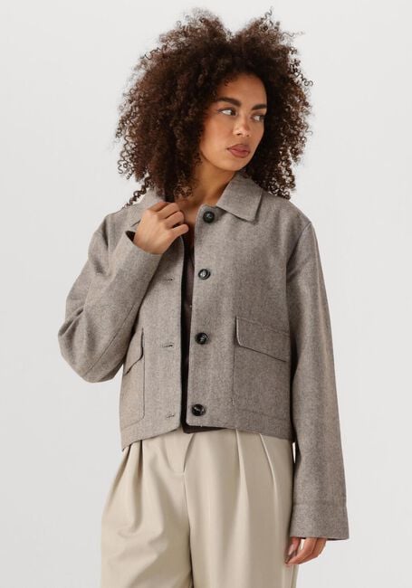 NEO NOIR Jack ROMANA HERRINGBONE JACKET en marron - large