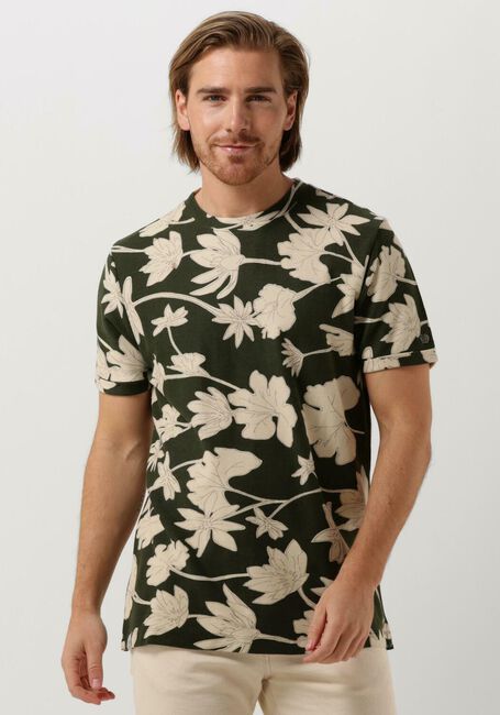 CAST IRON T-shirt SHORT SLEEVE R-NECK REGULAR FIT COTTON TWILL en vert - large