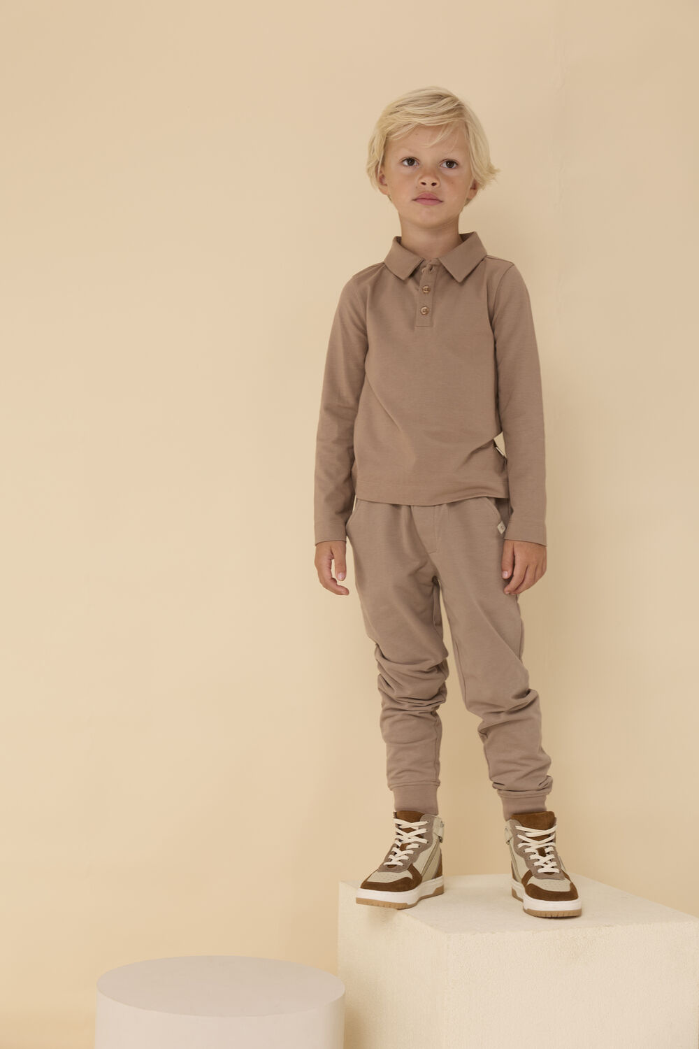 Grijze TON & TON Polo TEUN - large