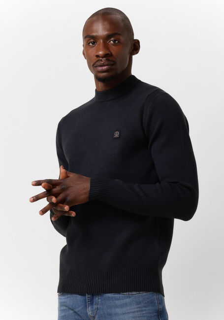 Donkerblauwe DSTREZZED Trui MOCK NECK TECHNO KNIT - large