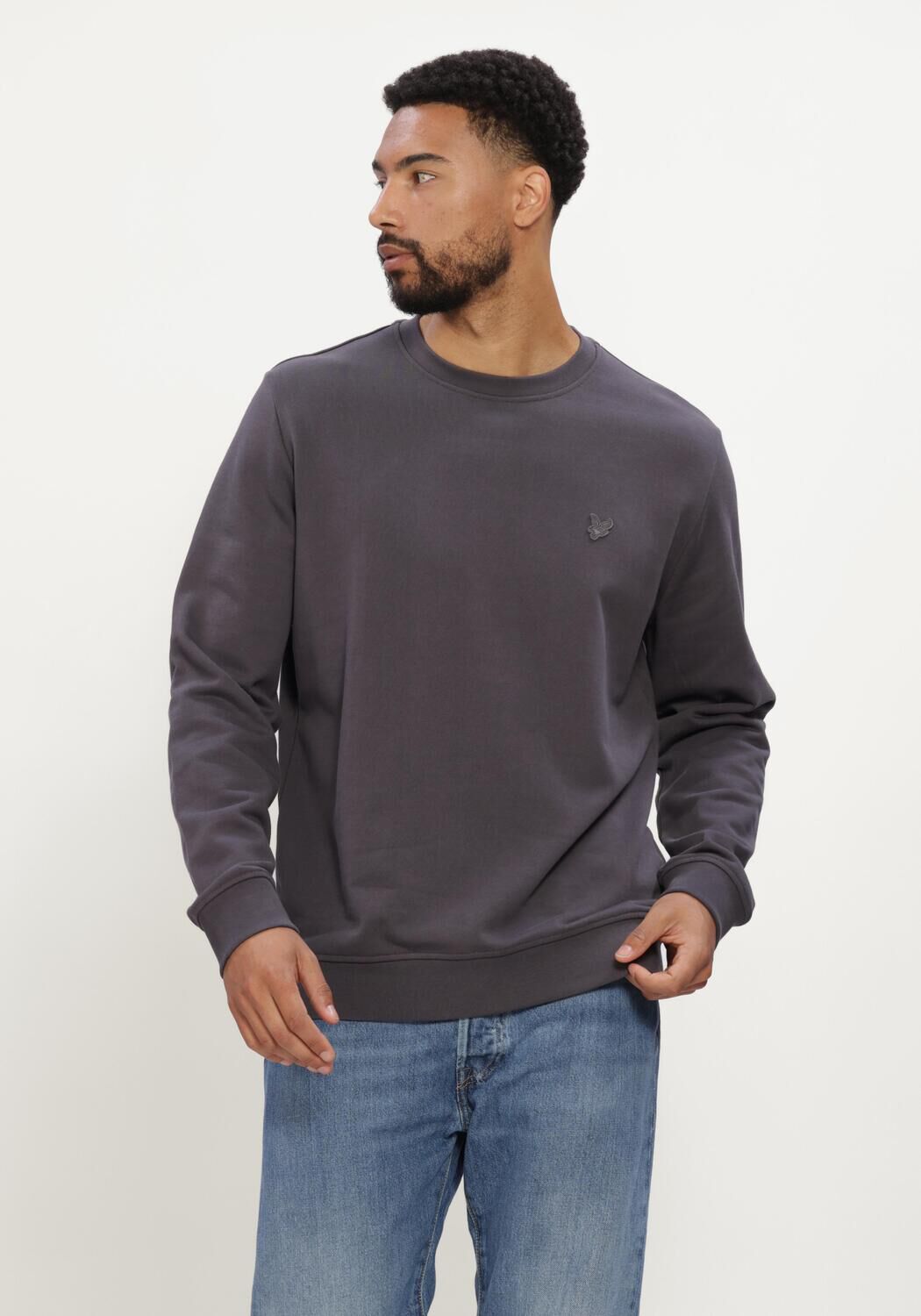 LYLE & SCOTT Pull SUPERFINE CREW NECK SWEATSHIRT Gris fonc&eacute; - large