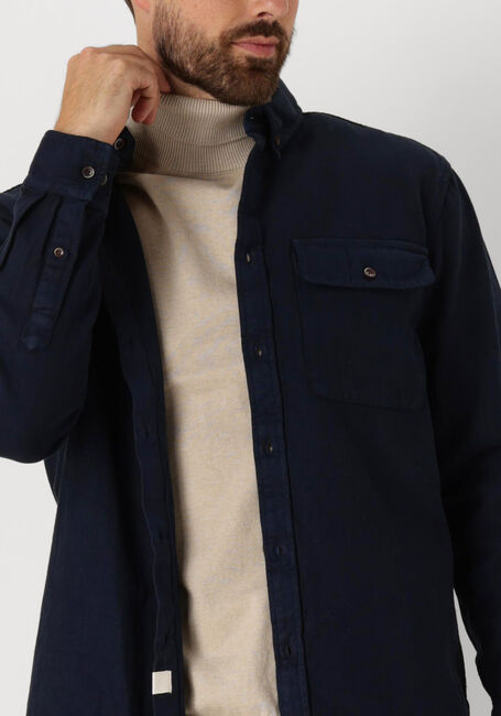 ANERKJENDT Chemise décontracté AKKONRAD HERRINGBONE SHIRT en bleu - large