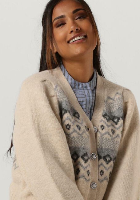 Ecru LOLLYS LAUNDRY Vest LAURA CARDIGAN - large