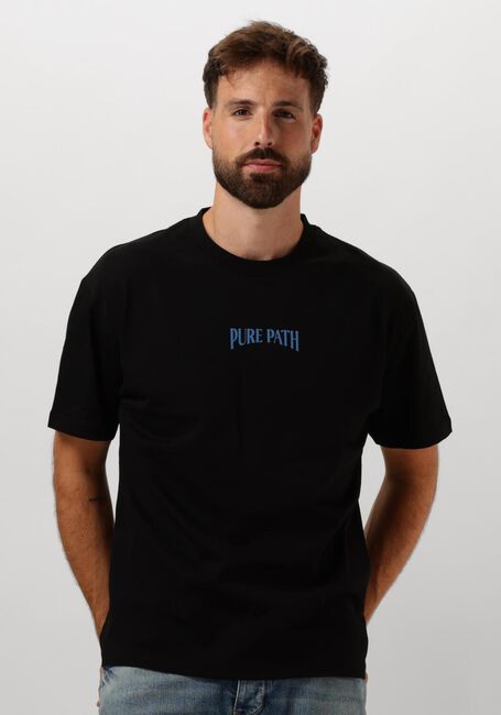 Zwarte PURE PATH T-shirt LOOSE FIT T-SHIRTS CREWNECK SS112 - large