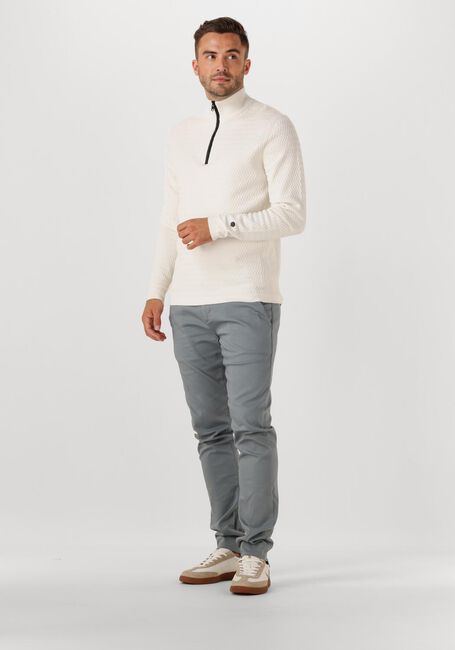 CAST IRON Pull HALF ZIP COLLAR ECOVERO en blanc - large