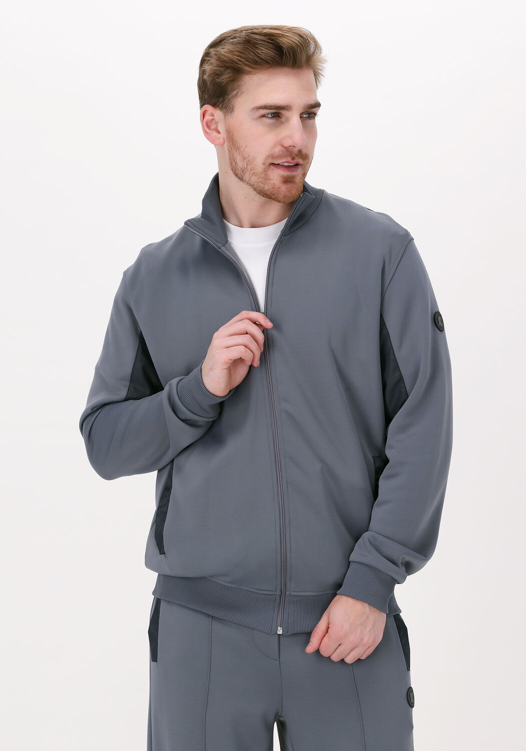 BLS HAFNIA Jack WALDO TRACKJACKET en gris Omoda