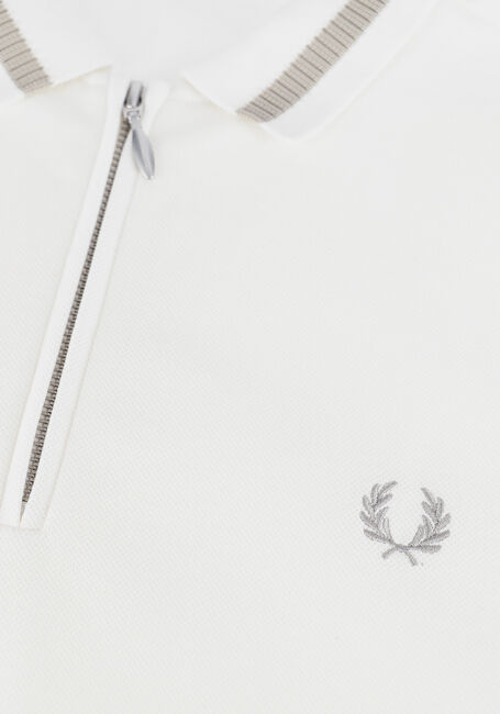 FRED PERRY Polo ZIP NECK POLO SHIRT Blanc - large